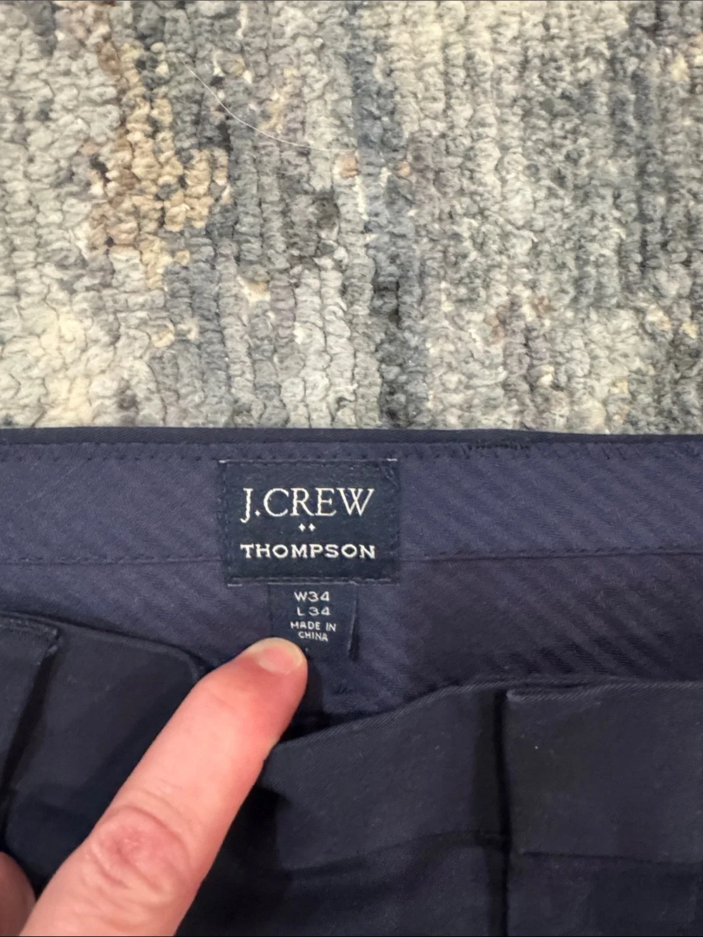 J. Crew Men's Dark Navy Dress Pants - Slim Straight